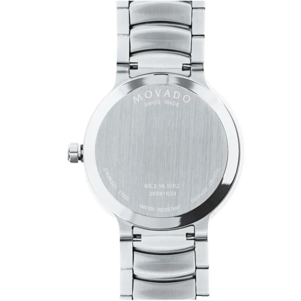 MOVADO STELLAR 0607730 BLUE DIAL SILVER BRACELET SWISS 40MM MENS WATCH